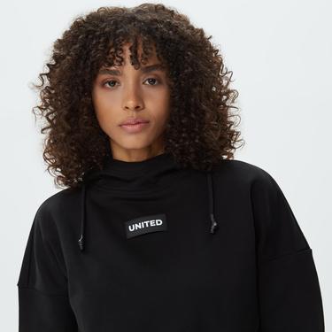  UNITED4 Classic Kadın Siyah Hoodie