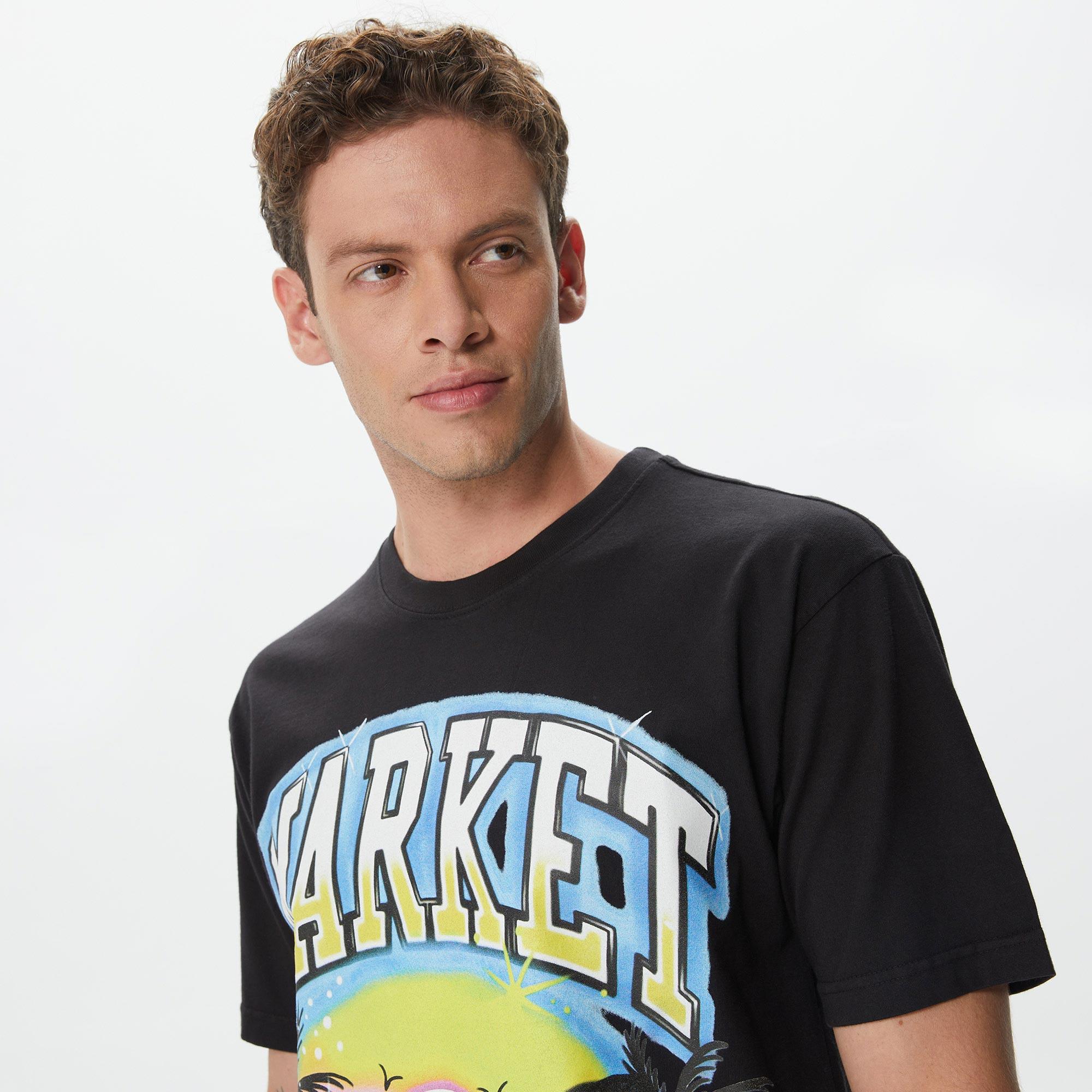 Market Smiley Pair of Dice Erkek Siyah T-Shirt