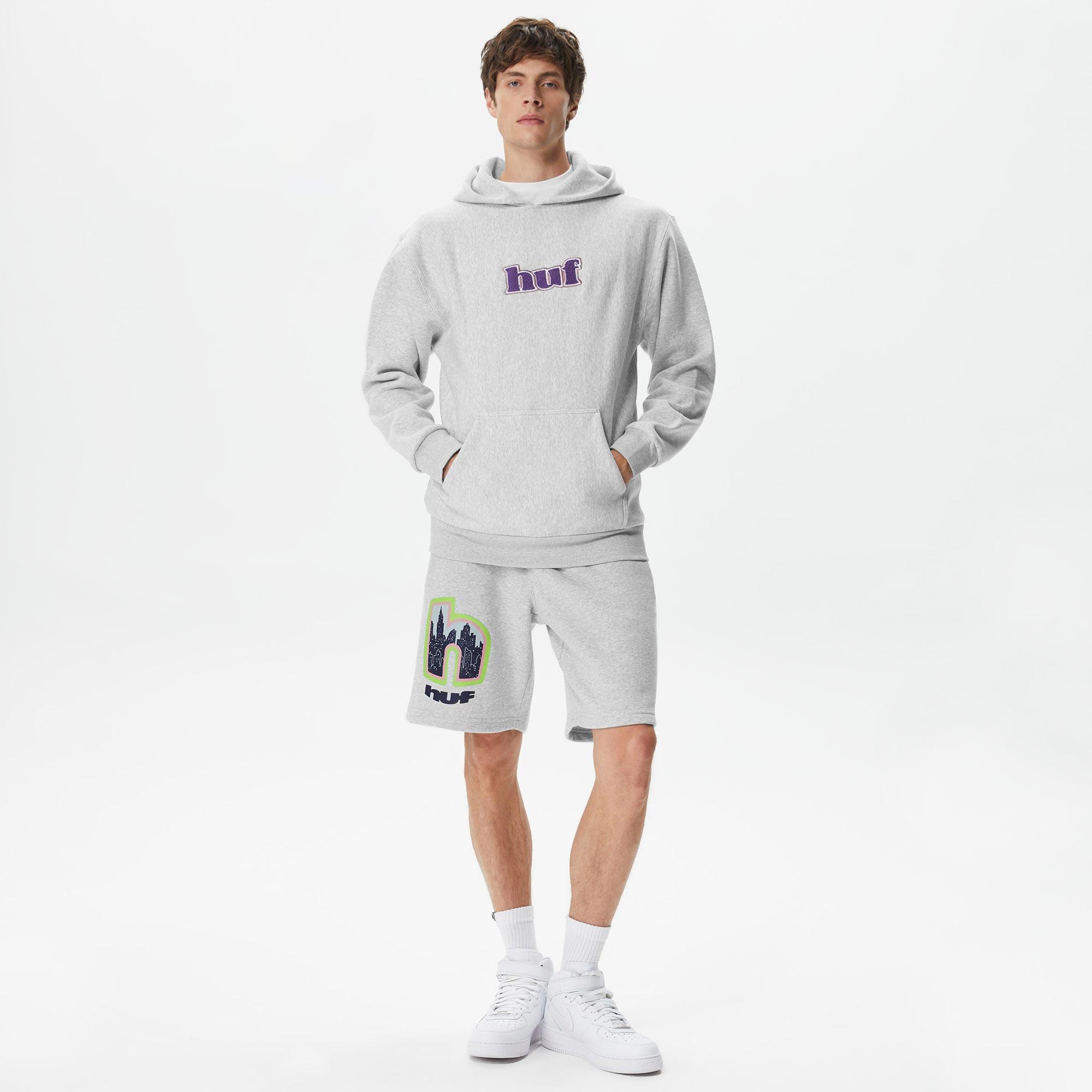 Huf Madison Heavyweight Pullover Erkek Gri Hoodie