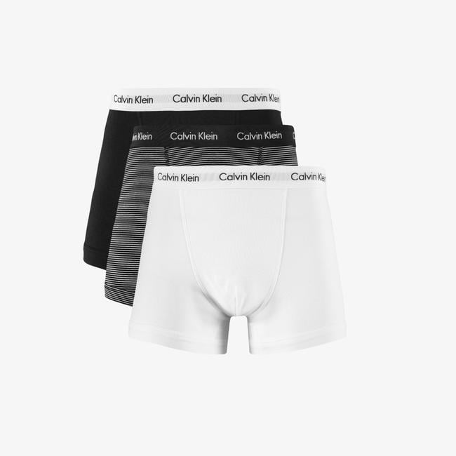  Calvin Klein Classic 3'lü Erkek Siyah/Beyaz/Gri Boxer