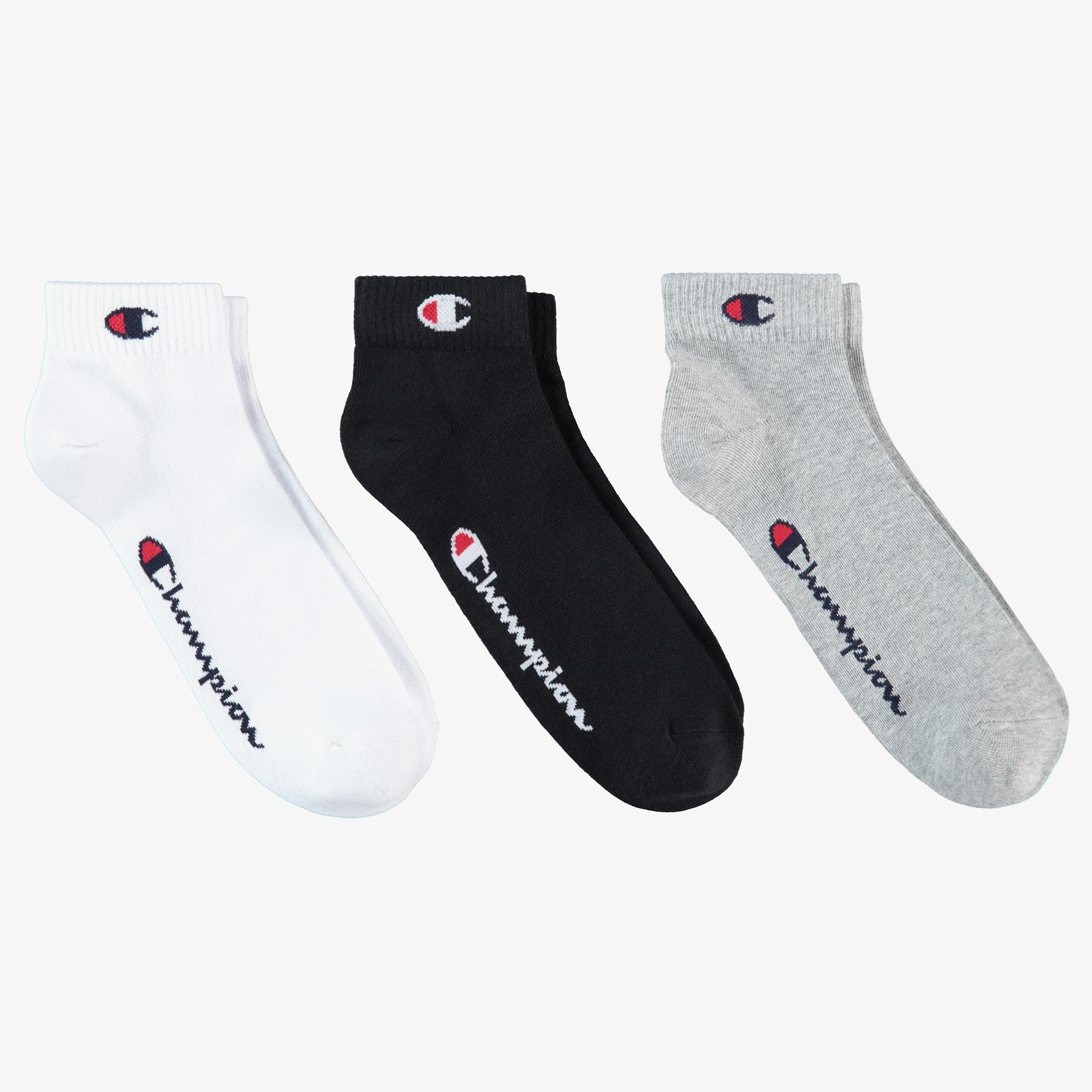 Champion Quarter 3'lü Unisex Gri Çorap