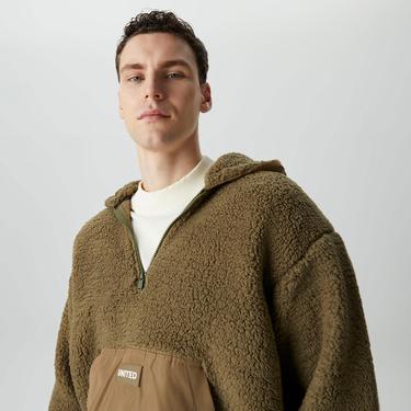  UNITED4 Classic Erkek Haki Hoodie