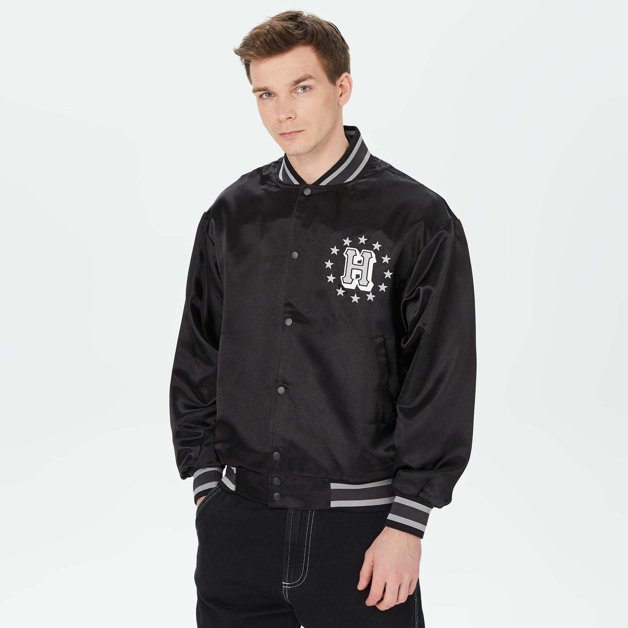 HUF Galactic Stack Baseball Erkek Siyah Ceket