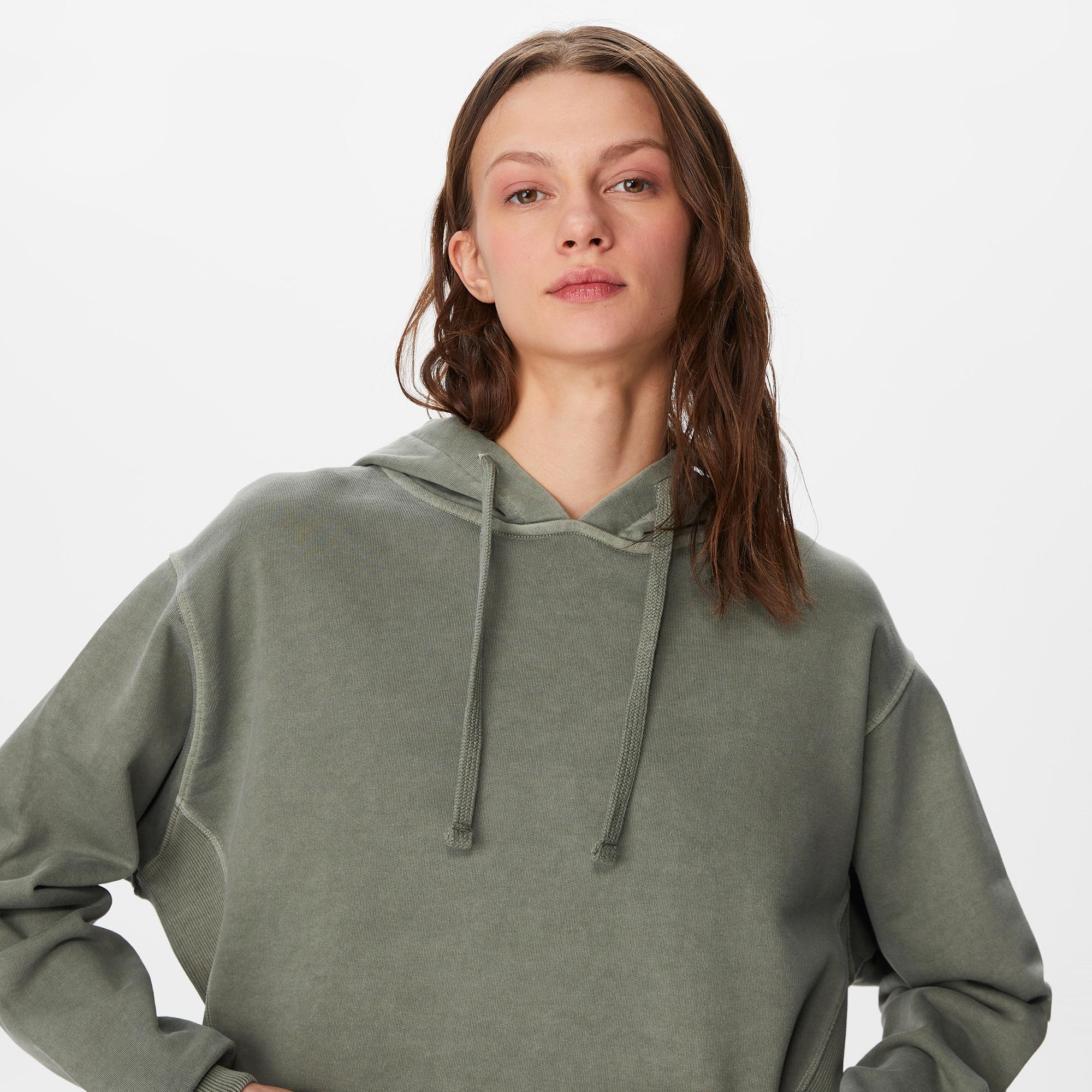 The Stay Line Lumi Pastoral Crop Kadın Yeşil Hoodie