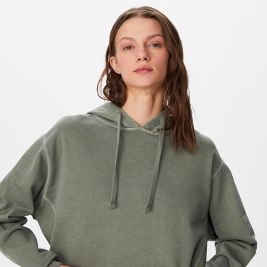  The Stay Line Lumi Pastoral Crop Kadın Yeşil Hoodie