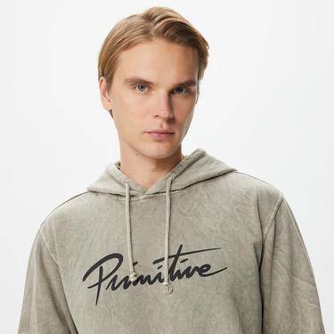  Primitive Nuevo Acid Washed Erkek Bej Hoodie