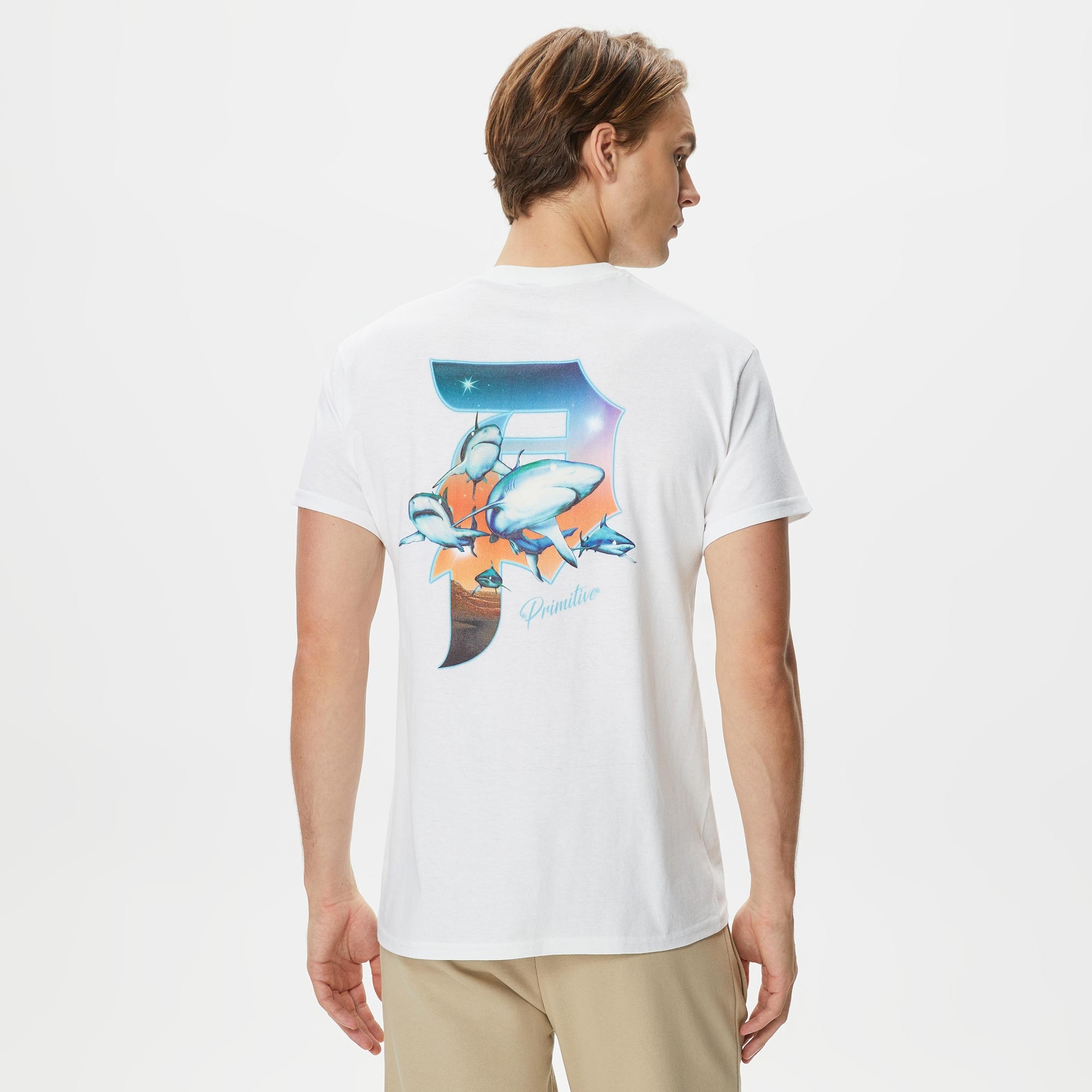 Primitive Shiver Erkek Beyaz T-Shirt