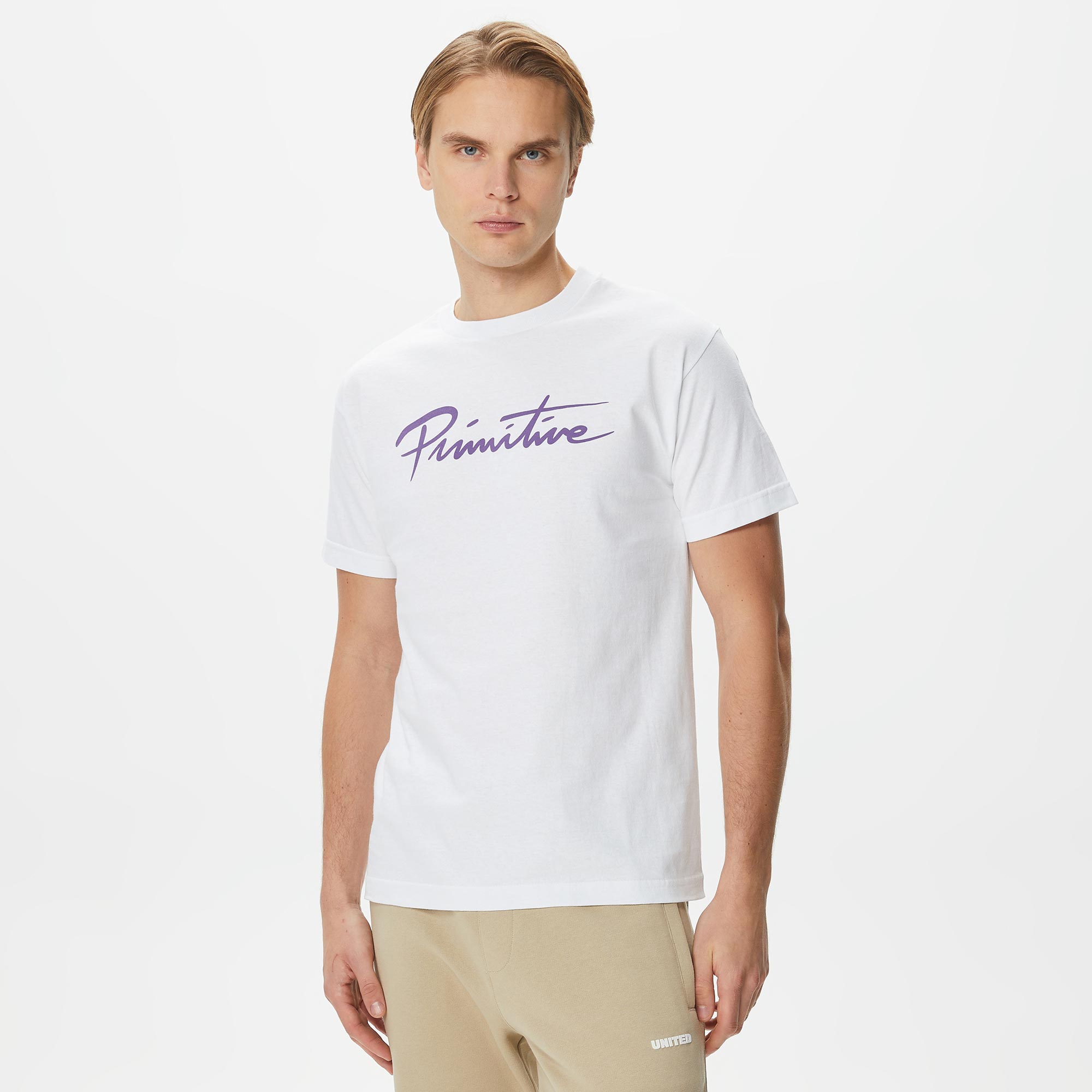  Primitive Nuevo Erkek Beyaz T-Shirt