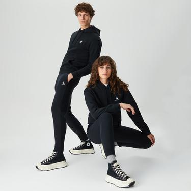  Converse Go-To Embroidered Star Chevron Unisex Siyah Eşofman Altı