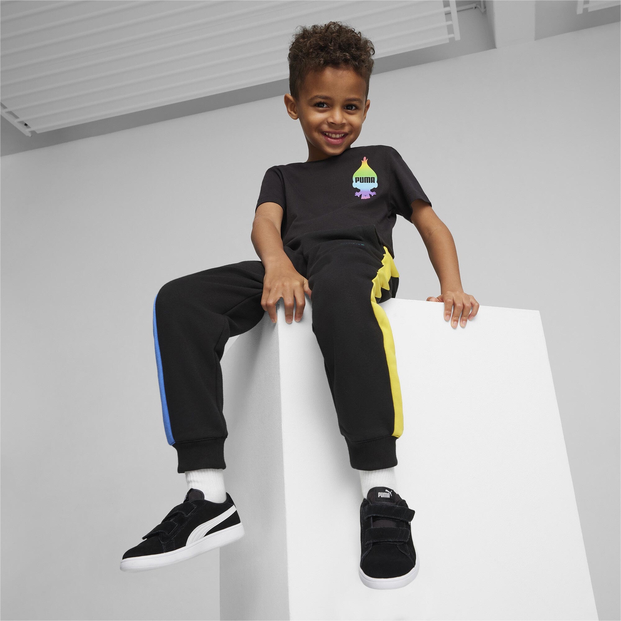 Puma X Trolls T7 Track Çocuk Siyah Eşofman Altı