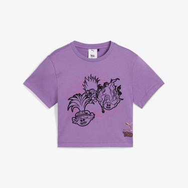  Puma X Trolls Graphic Çocuk Mor T-Shirt