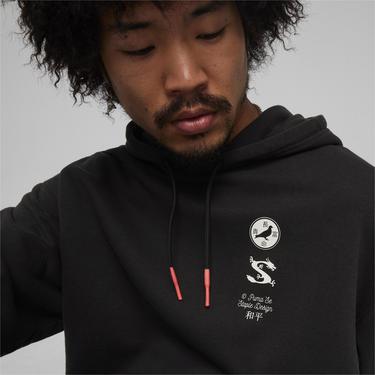  Puma X Staple Graphic Erkek Siyah Hoodie