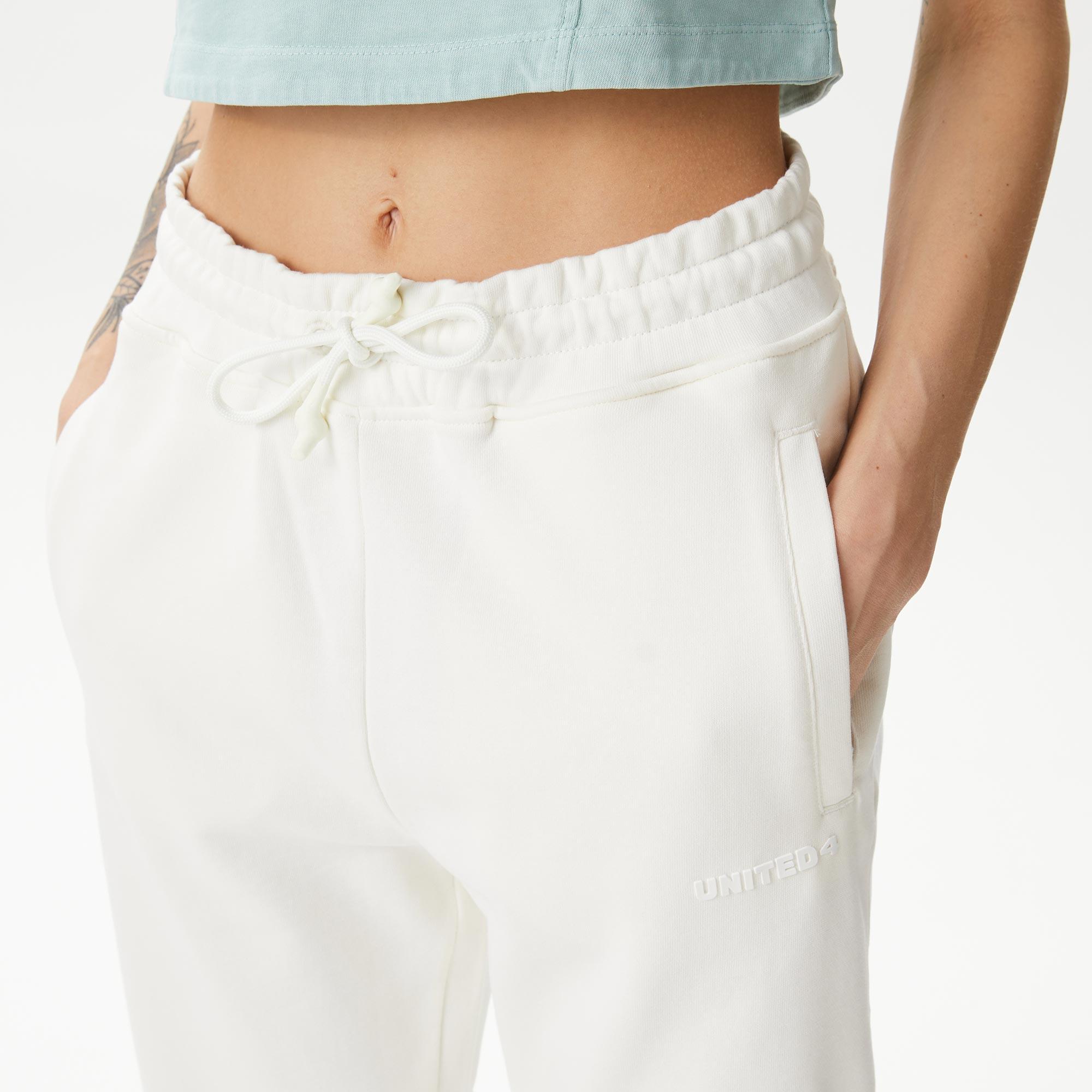 UNITED4 Classic Kadın Beyaz Eşofman Altı