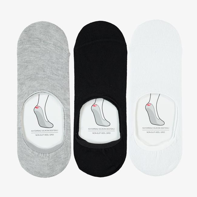  UNITED4 Erkek Beyaz/Siyah/Gri 3'lü Çorap
