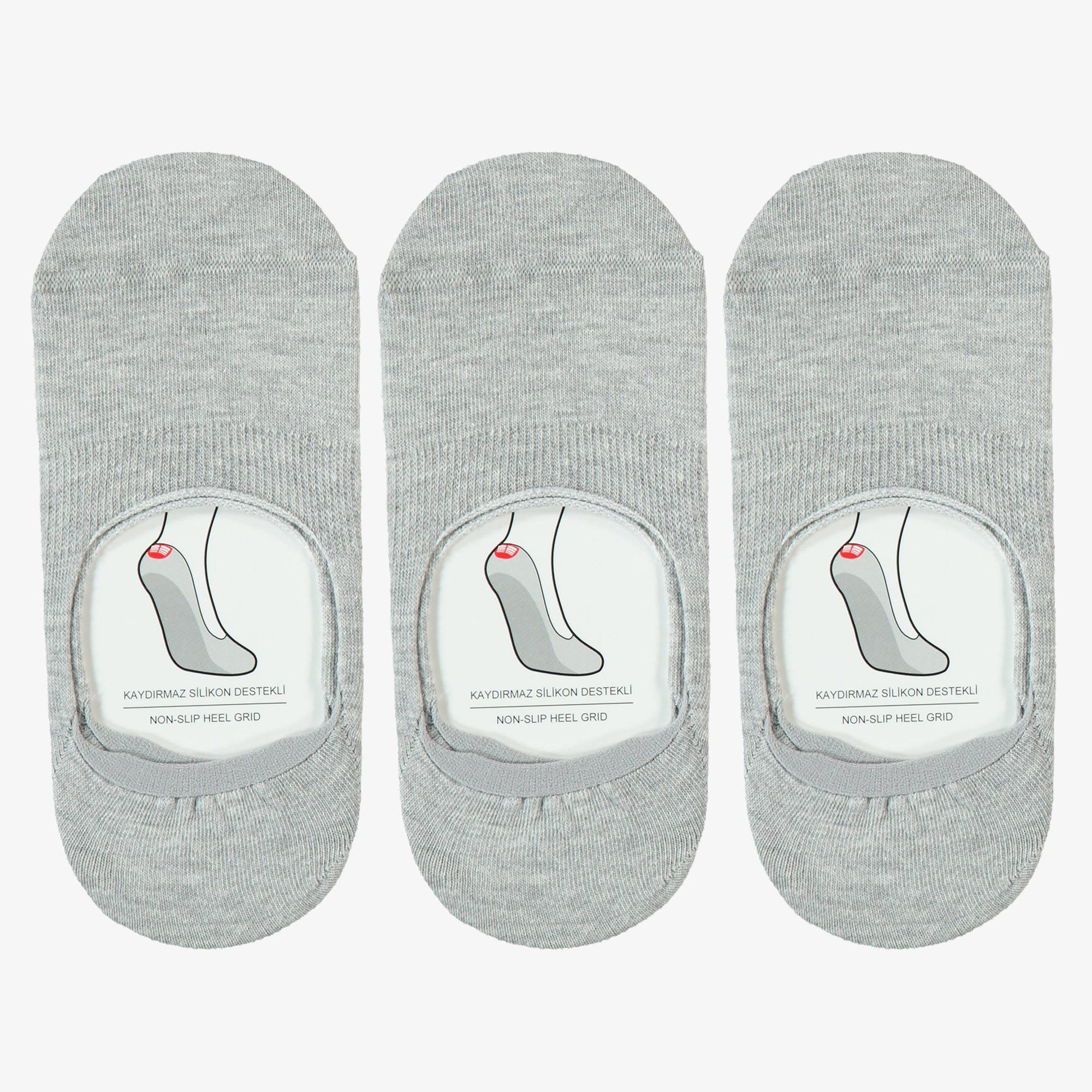 UNITED4 Kadın Gri 3'lü Çorap