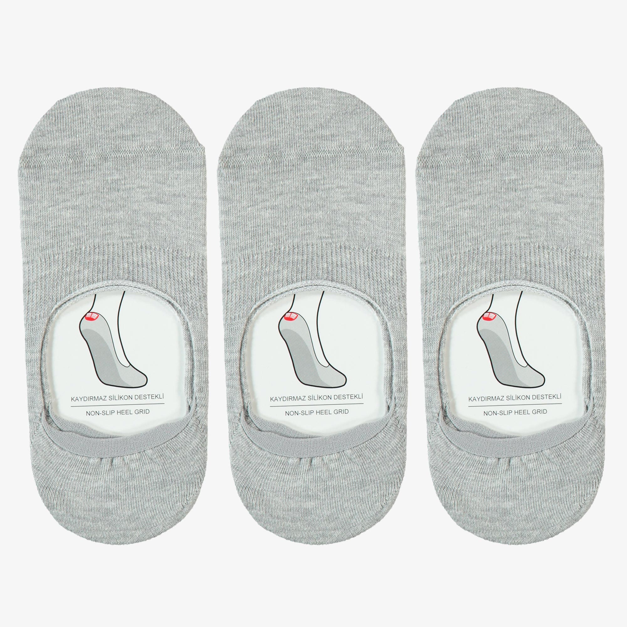  UNITED4 Kadın Gri 3'lü Çorap
