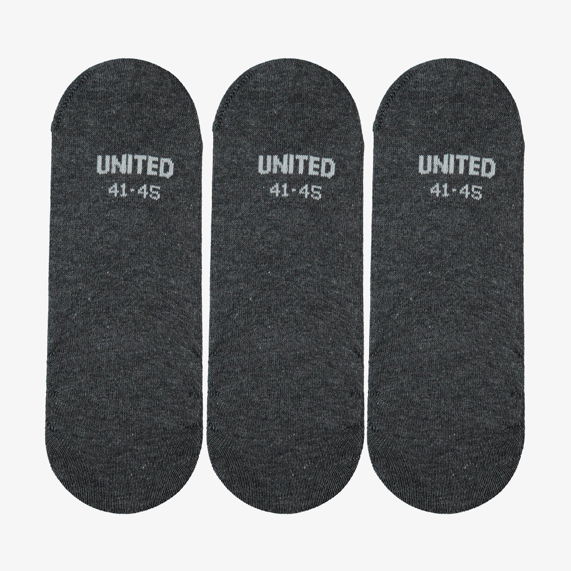 UNITED4 Erkek Gri 3'lü Çorap