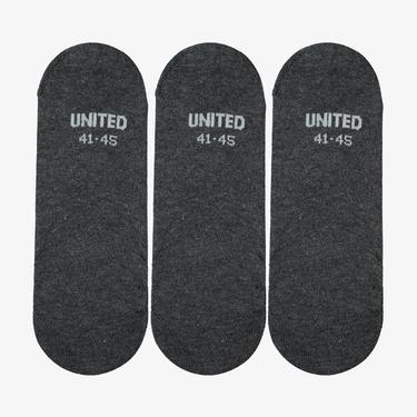  UNITED4 Erkek Gri 3'lü Çorap