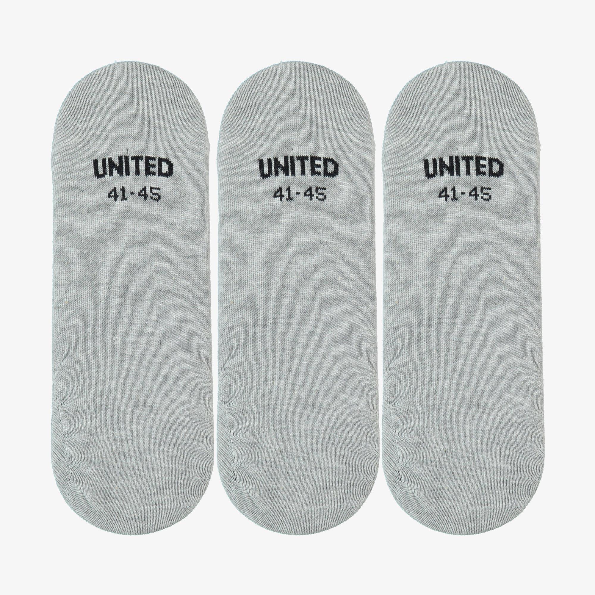 UNITED4 Erkek Gri 3'lü Çorap