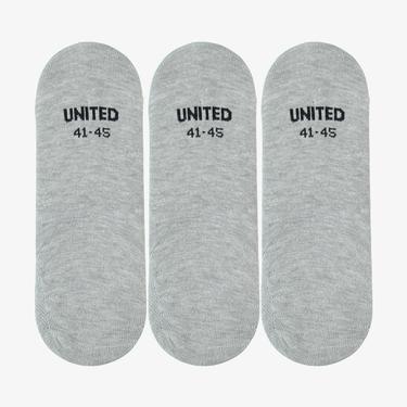  UNITED4 Erkek Gri 3'lü Çorap