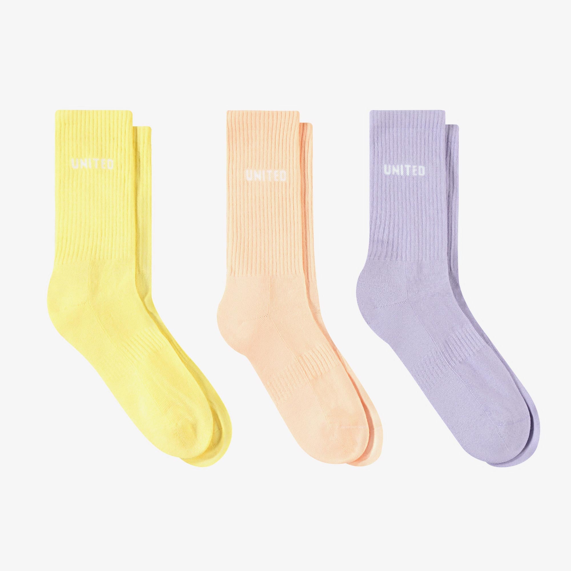  UNITED4 Kadın Lila/Turuncu/ Sarı 3'lü Çorap