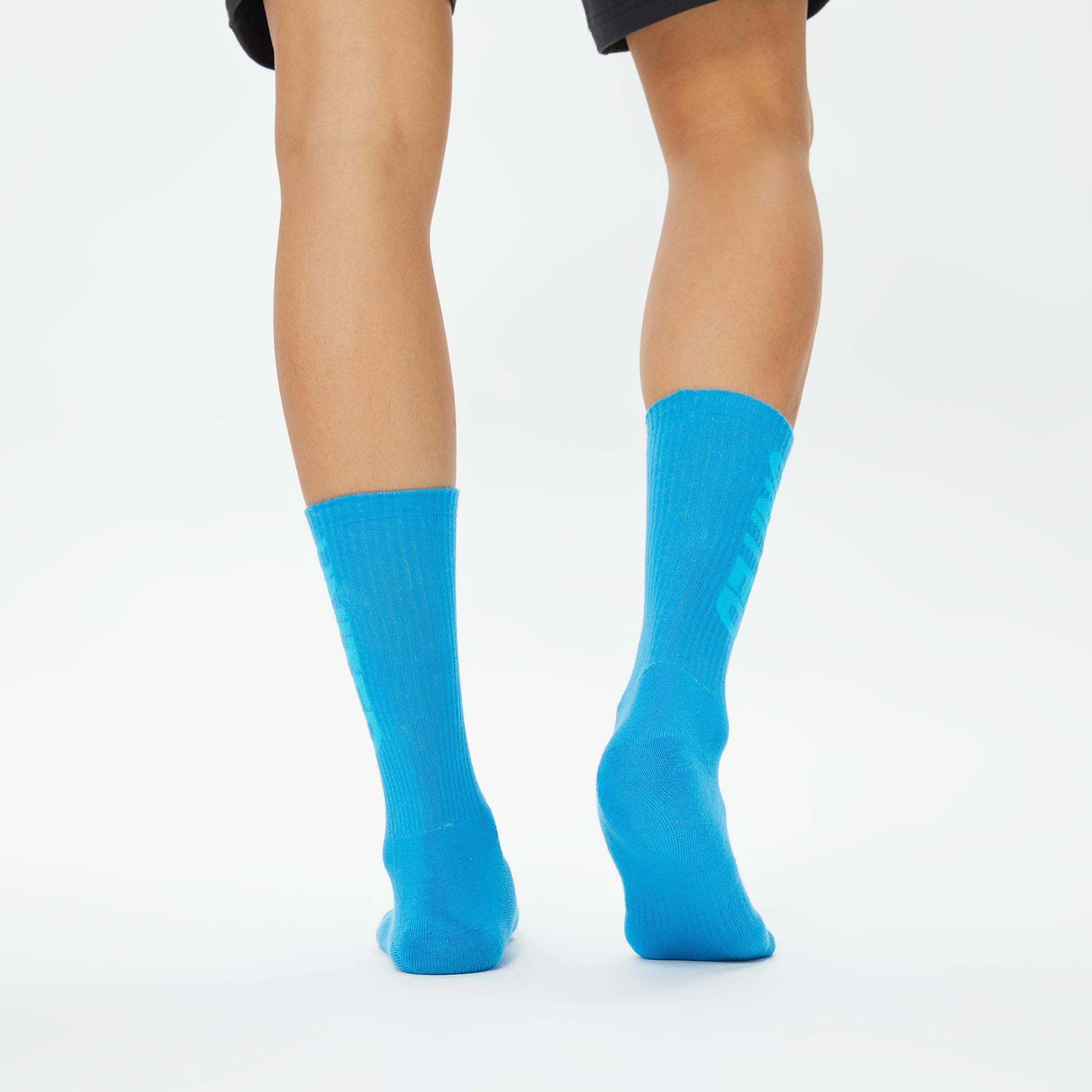 UNITED4 Unisex Mavi/Turkuaz 3'lü Çorap