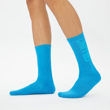  UNITED4 Unisex Mavi/Turkuaz 3'lü Çorap