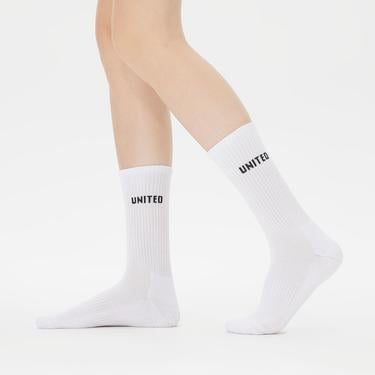  UNITED4 Unisex Beyaz/Siyah/Gri 3'lü Çorap