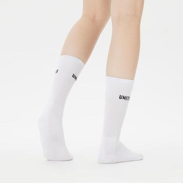  UNITED4 Unisex Beyaz/Siyah/Gri 3'lü Çorap