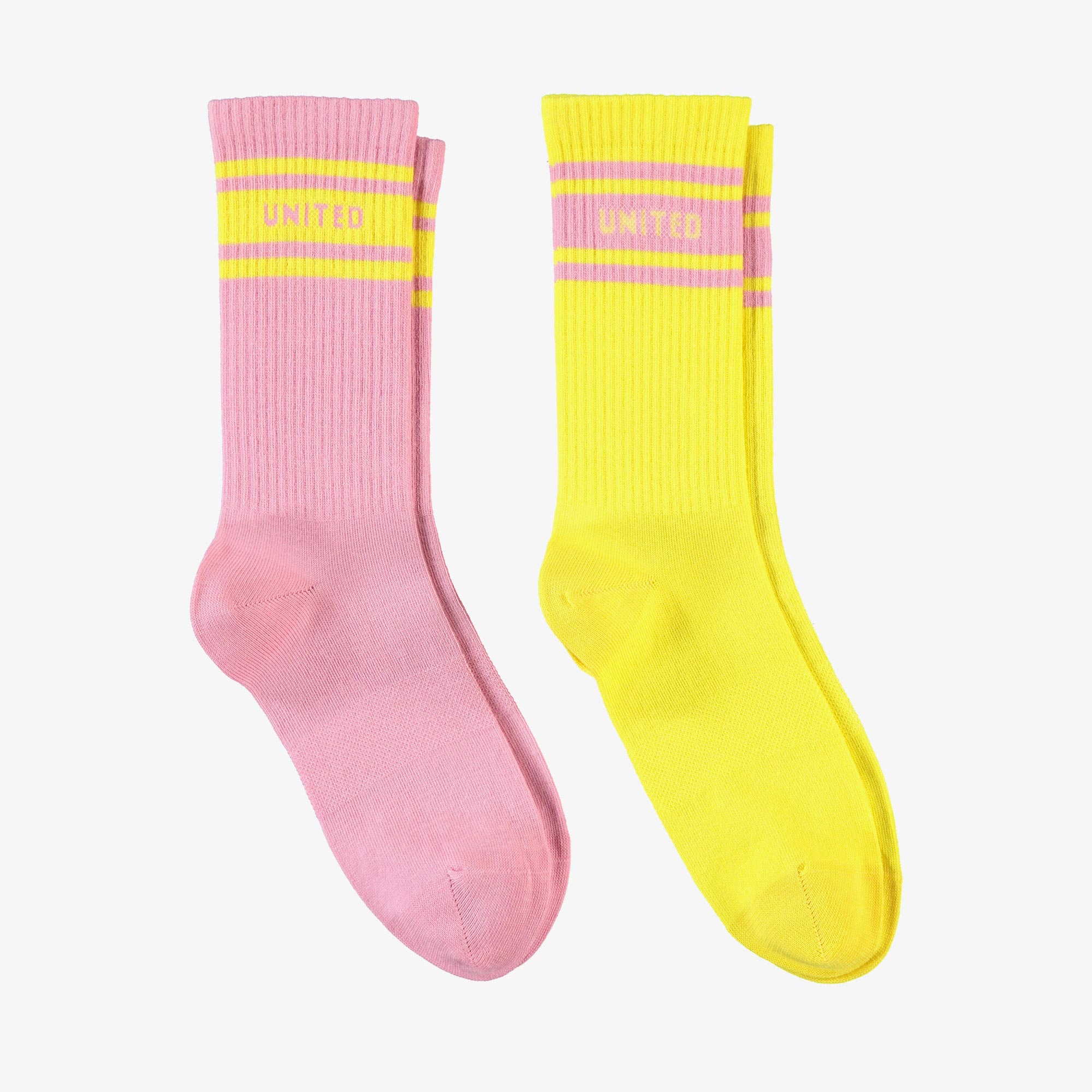  UNITED4 Kadın Pembe/Sarı 2'li Çorap