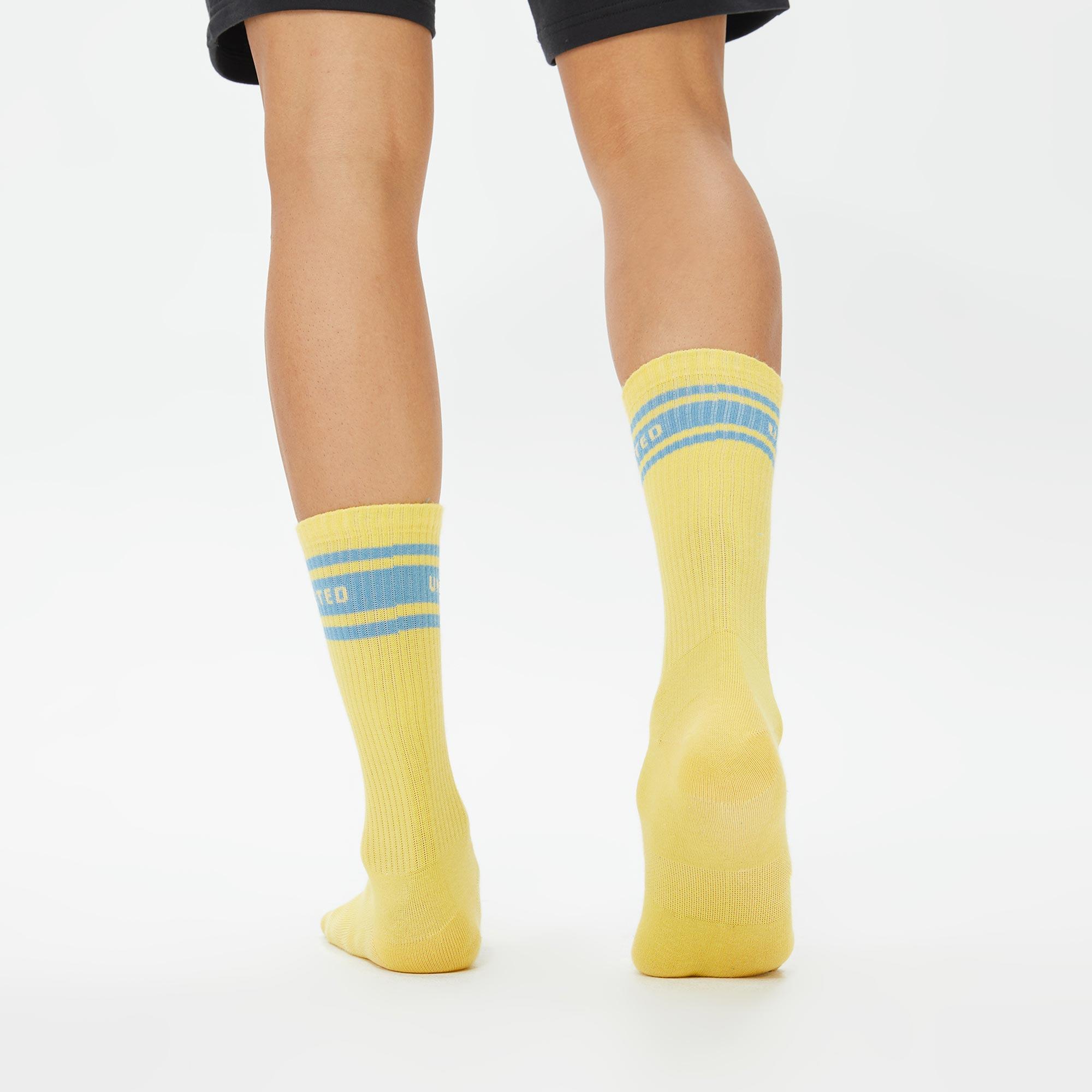 UNITED4 Erkek Mavi/Sarı 2'li Çorap