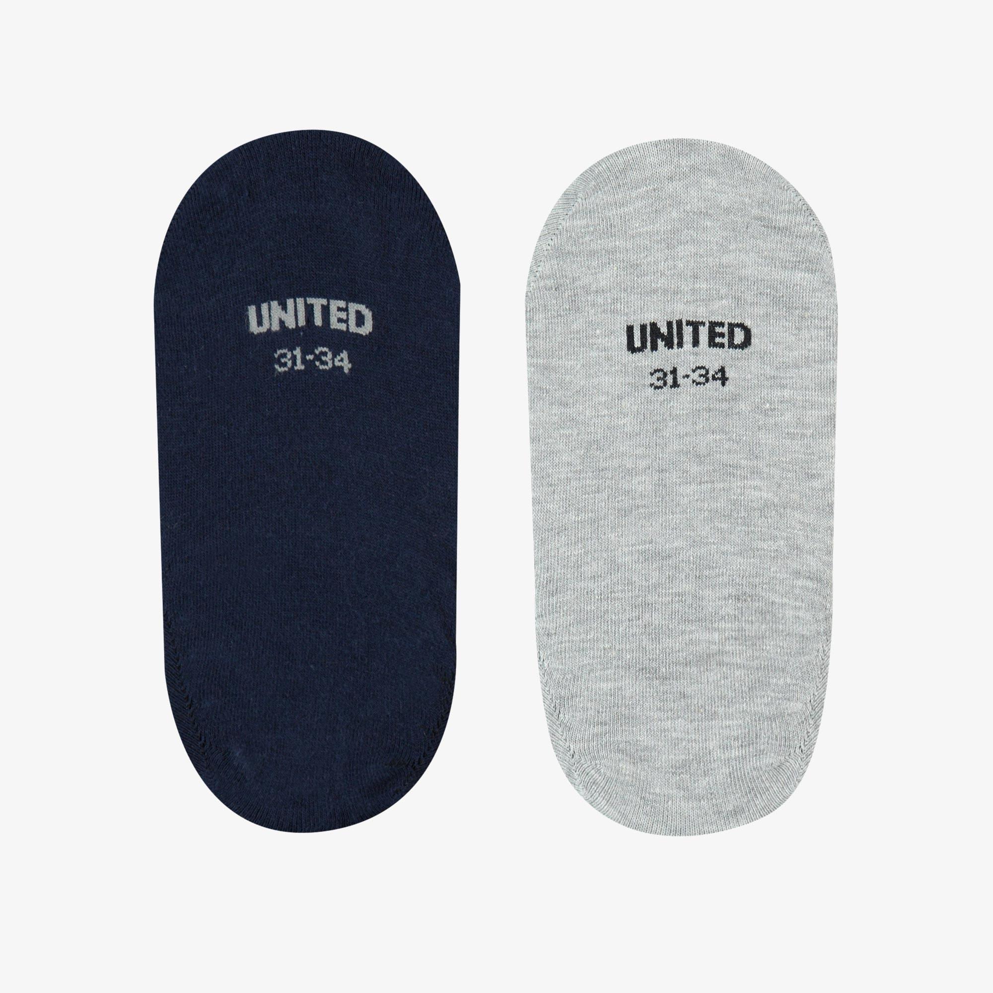 UNITED4 Classic Çocuk Lacivert/Gri 2'li Çorap