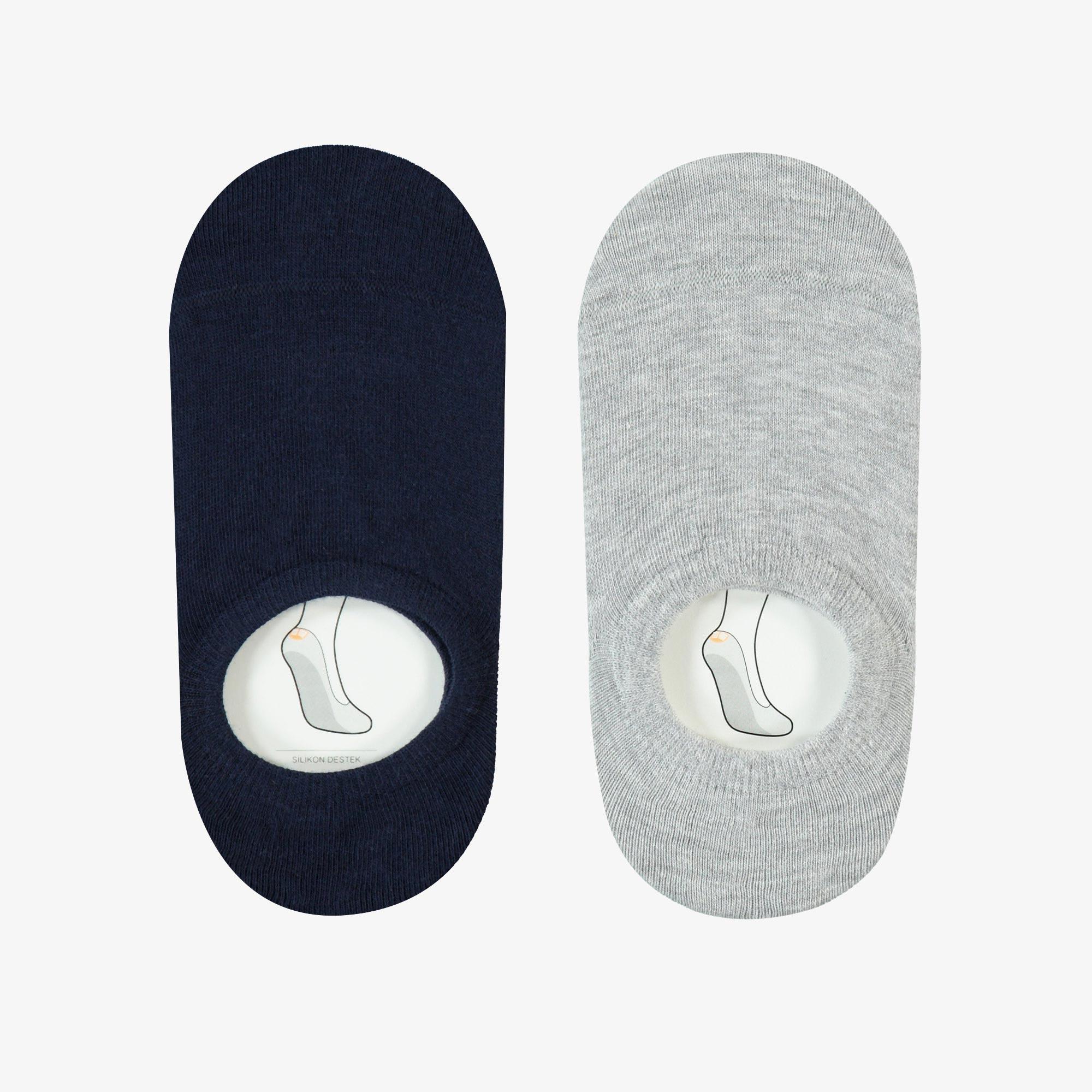 UNITED4 Classic Çocuk Lacivert/Gri 2'li Çorap