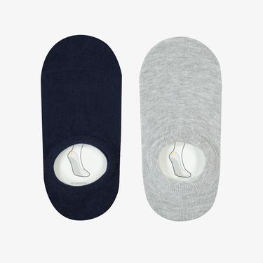  UNITED4 Classic Çocuk Lacivert/Gri 2'li Çorap
