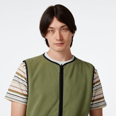  Vans Rosewood Reversible Vest Erkek Yeşil Ceket