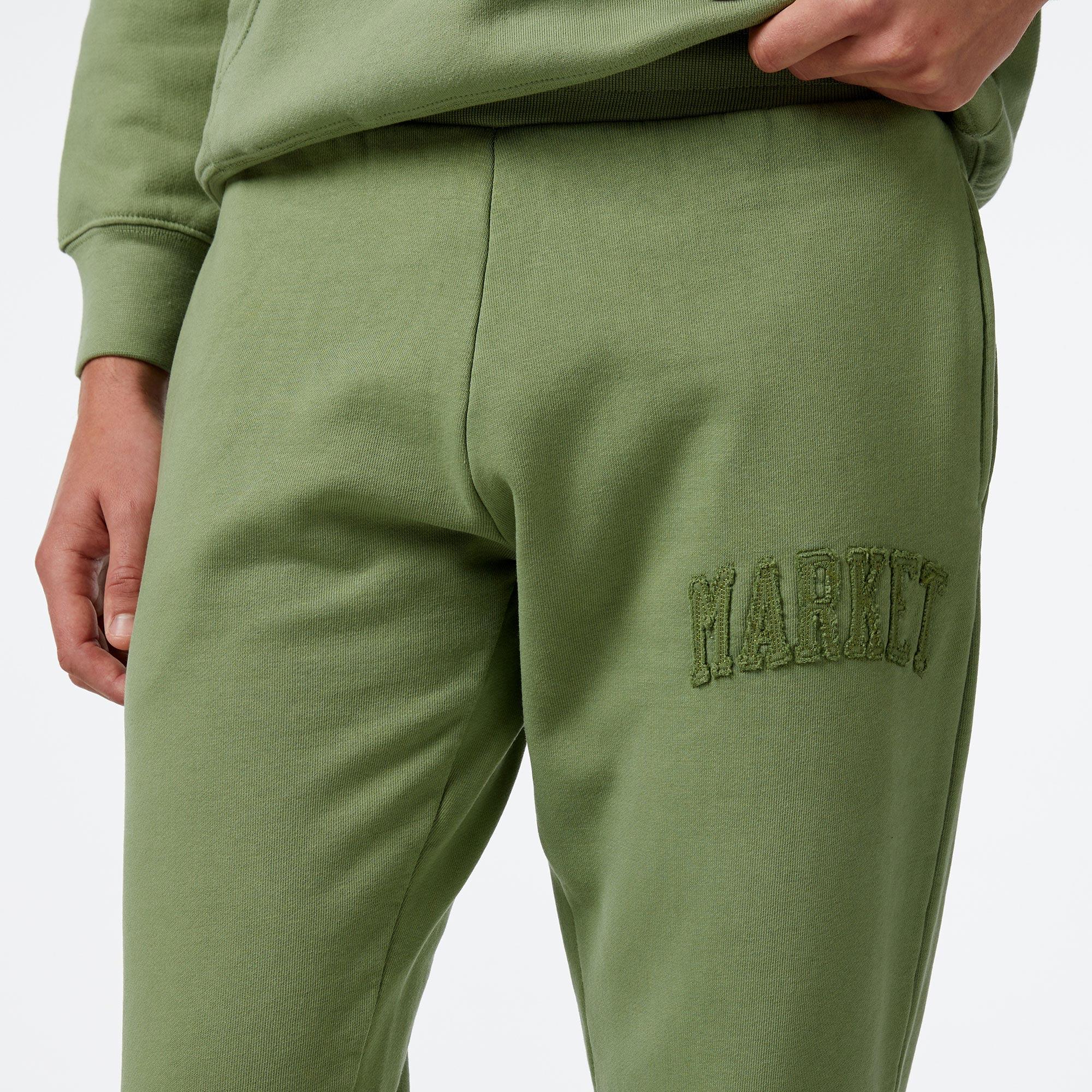 Market Vintage Wash Arc Erkek Yeşil Eşofman Altı