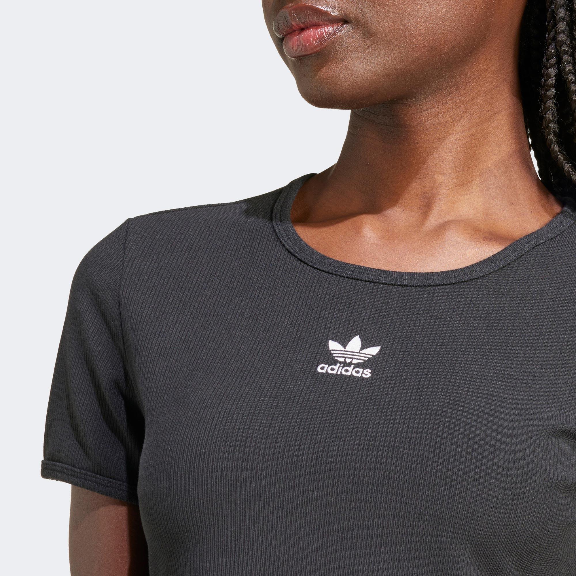 adidas Originals Kadın Siyah Crop T-Shirt