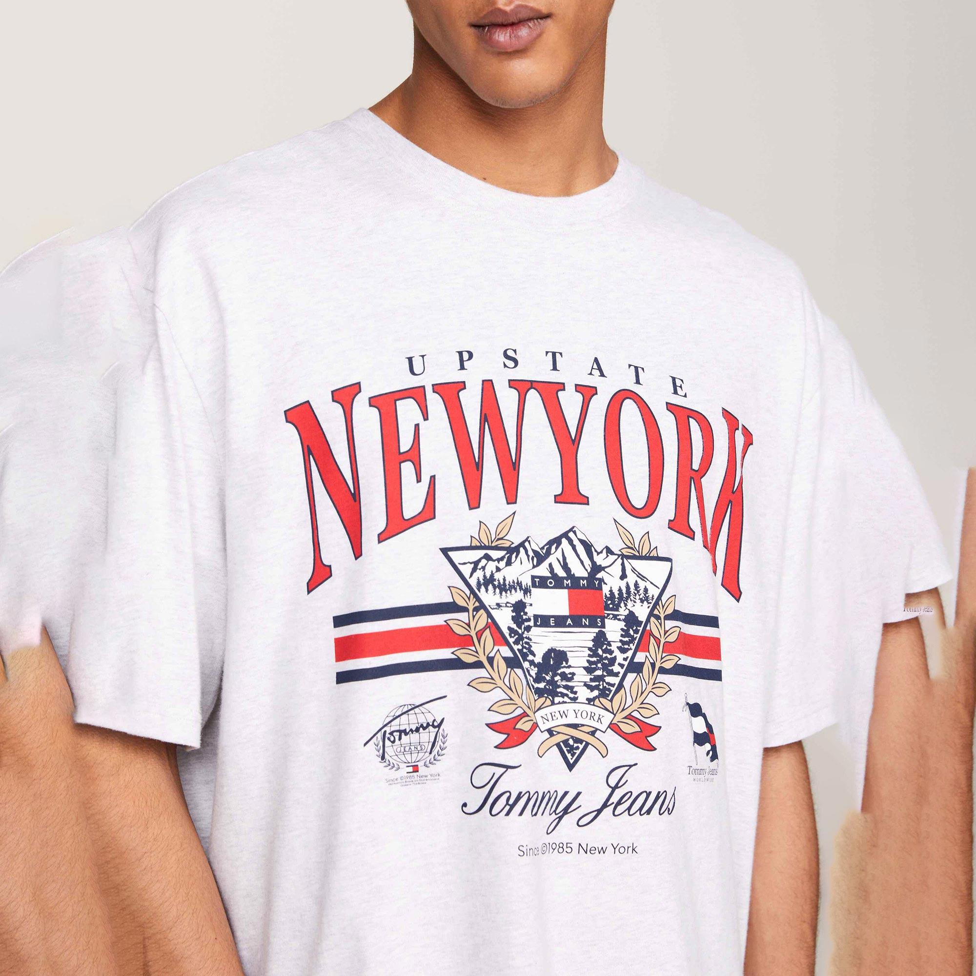 Tommy Jeans Ovz Vintage Erkek Gri T-Shirt