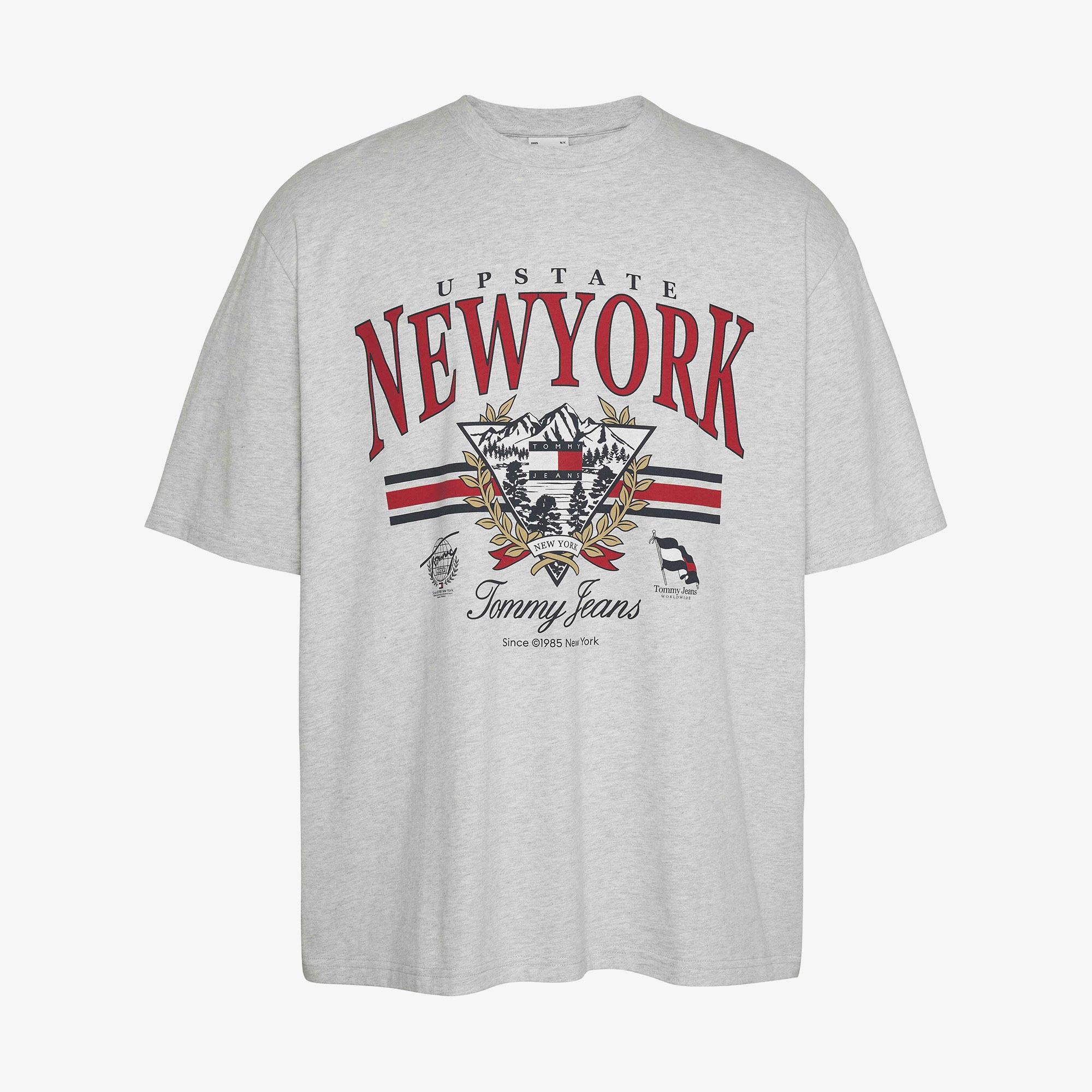 Tommy Jeans Ovz Vintage Erkek Gri T-Shirt