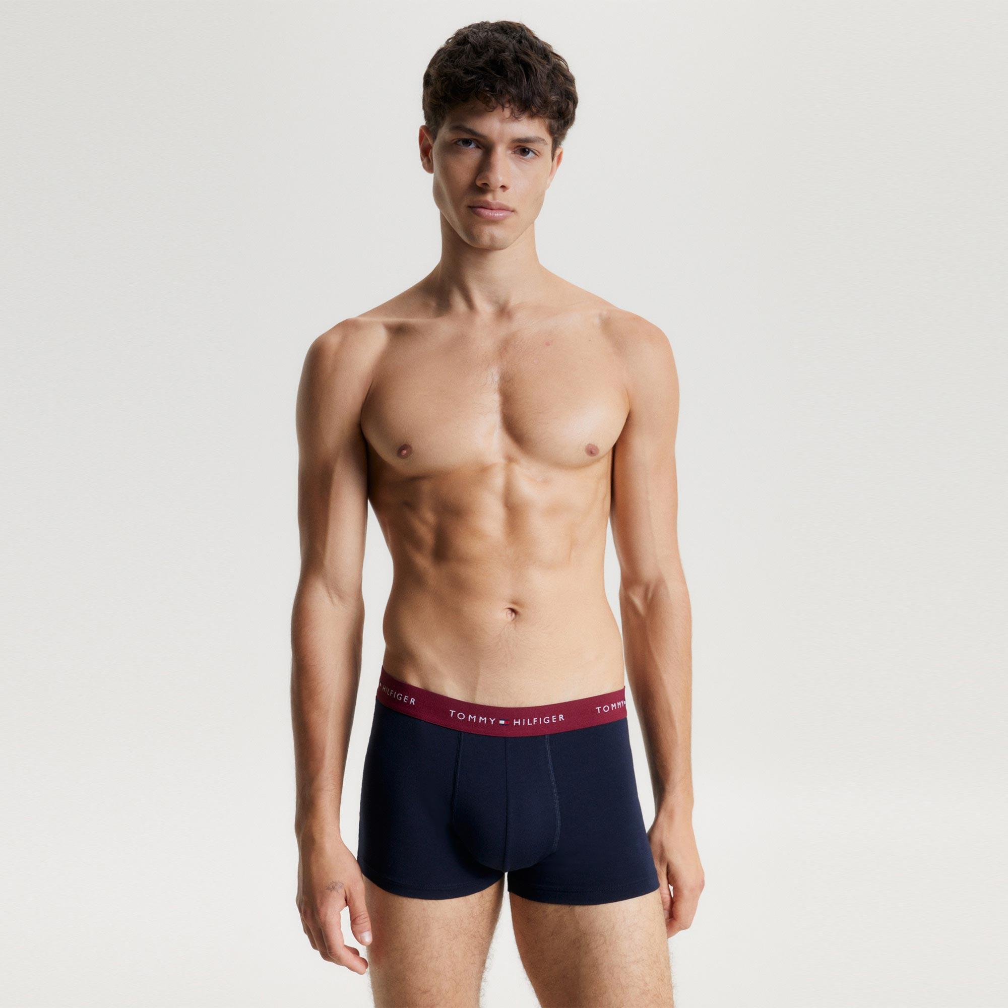 Tommy Hilfiger 3'lü Wb Trunk Erkek Mavi Boxer