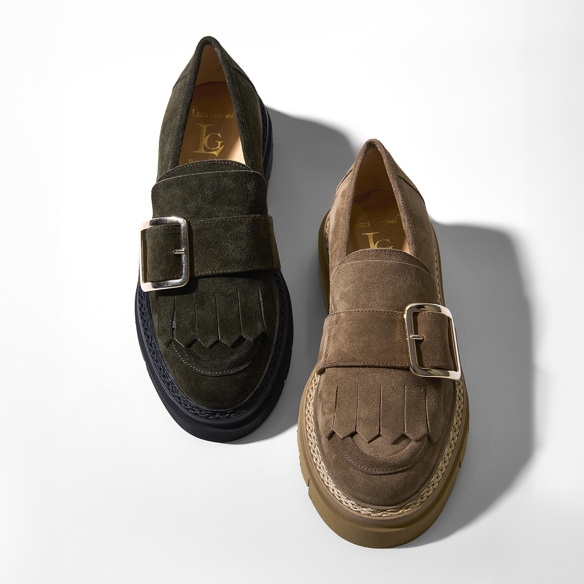 Luca Grossi Yeşil Kadın Püsküllü Süet Loafer Ayakkabı