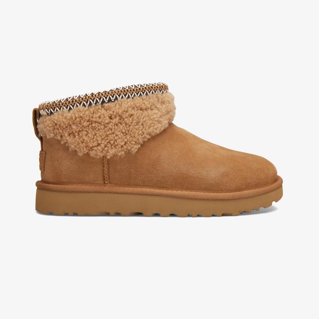  UGG Classic Ultra Mini Maxi Curly Kadın Taba Bot