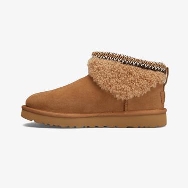  UGG Classic Ultra Mini Maxi Curly Kadın Taba Bot