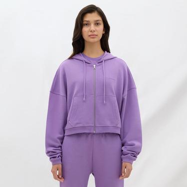  Les Benjamins Essential Kadın Mor Sweatshirt