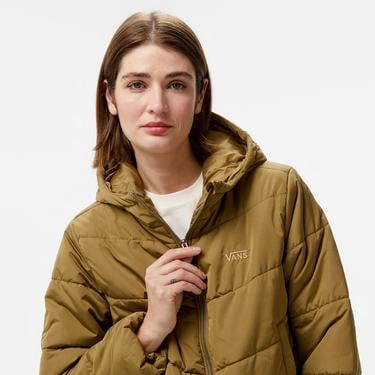  Vans Mte Foundry Crop Puff Hood Kadın Haki Ceket