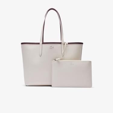  Lacoste Anna Kadın Çift Taraflı Bordo Omuz Çantası