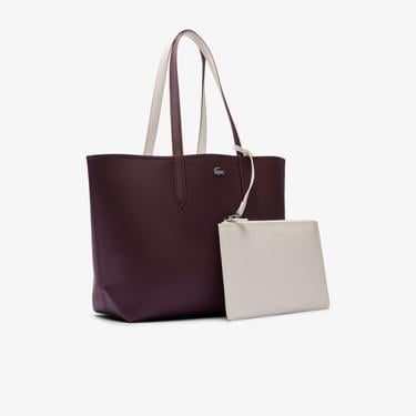  Lacoste Anna Kadın Çift Taraflı Bordo Omuz Çantası