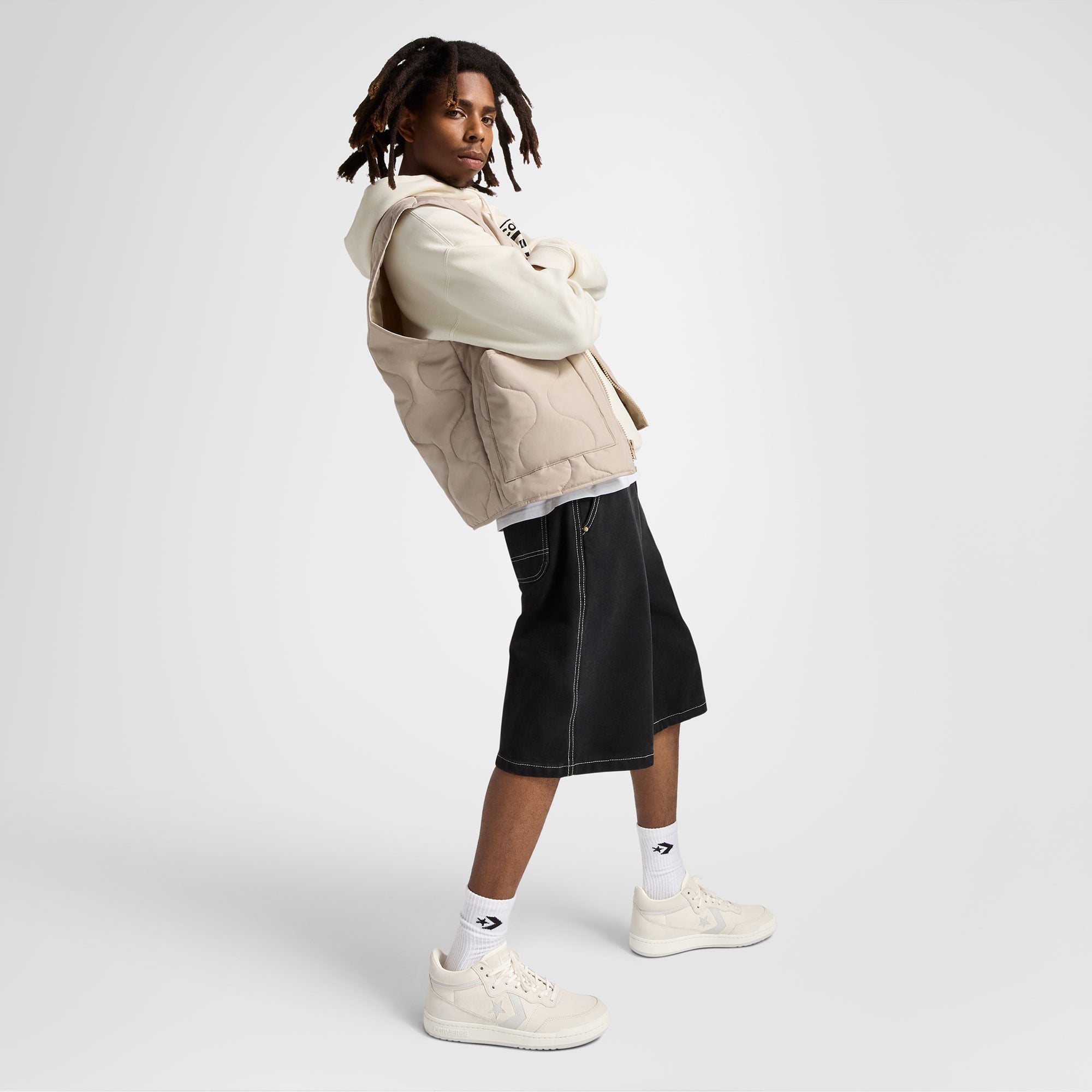 Converse Fastbreak Pro Unisex Krem Deri Sneaker - Görsel 5