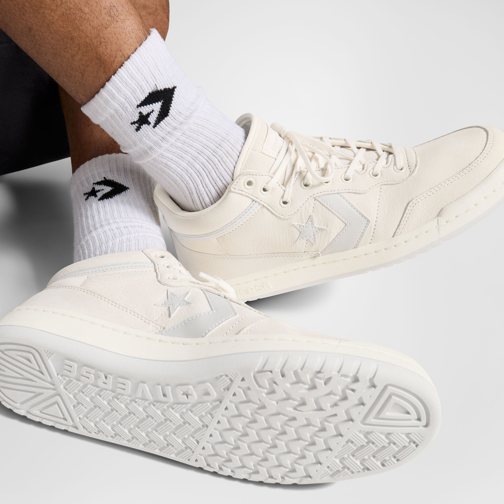 Converse Fastbreak Pro Unisex Krem Deri Sneaker - Görsel 11