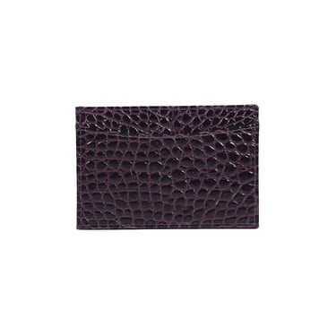  Mor Dukinea Kroko Baskılı Deri Kartlık